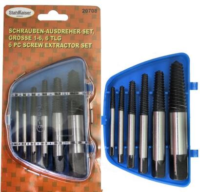 6 osaline murdunud poldi väljakeerajate komplekt