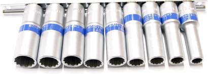 Padrunikomplekt 1/2". 10-19mm. 12-kant pikad. King Roy