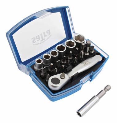 Otsikud käristiga 1/4"– komplekt 24-osa. SATRA