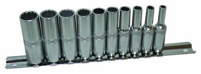 Pikkade padrunite komplekt 1/4". 12-kant . 10-osa. ASTA