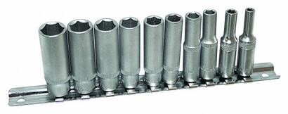 Pikkade padrunite komplekt 1/4". 6-kant . 10-osa. ASTA
