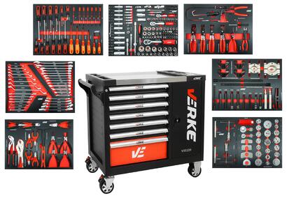 Tööriistakäru XXL. 7-sahtlit. 306-osa. VERKE