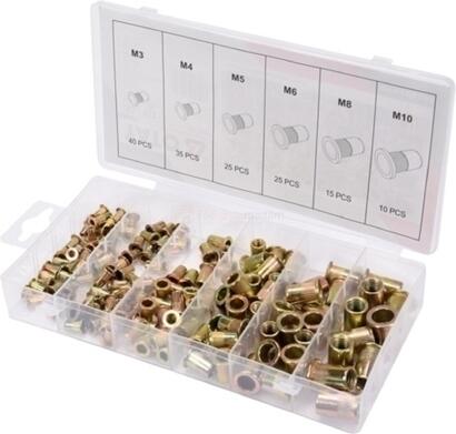 Neetmutrite komplekt M3-M10, terasest, 150-osa