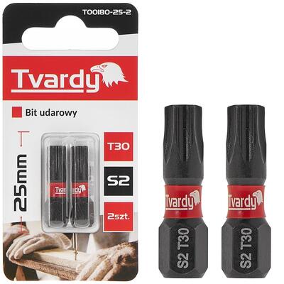 Otsikud 2tk. T30 25mm S2 Tvardy