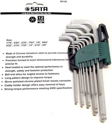 Tollmõõdus kuuskantvõtmete kmp. SATA