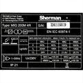 Inverterkeevitus MIG 200M 4R 200A 230V Sherman