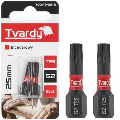 Otsikud 2tk. T25 25mm S2 Tvardy