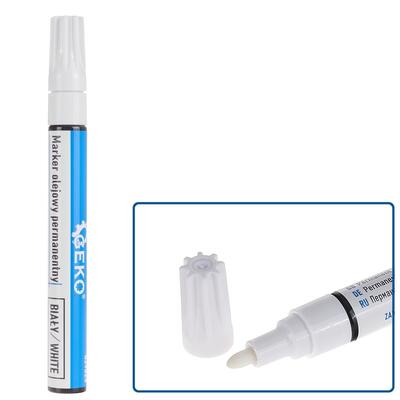 Valge püsiv marker GEKO